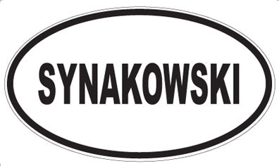 SYNAKOWSKI - Oval Sticker