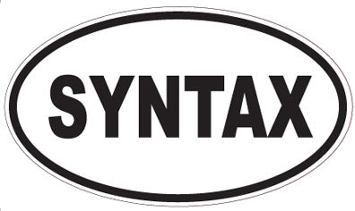 SYNTAX - Oval Sticker