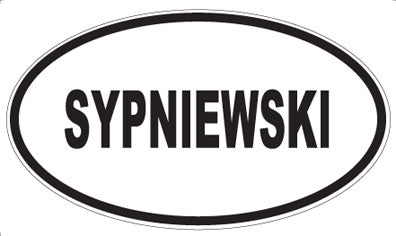 SYPNIEWSKI - Oval Sticker