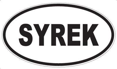 SYREK - Oval Sticker