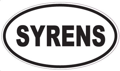 SYRENS - Oval Sticker