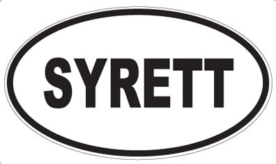SYRETT - Oval Sticker