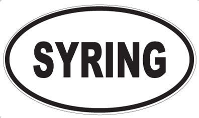 SYRING - Oval Sticker