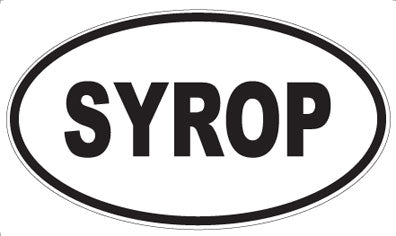 SYROP - Oval Sticker
