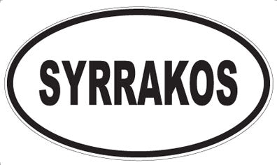 SYRRAKOS - Oval Sticker