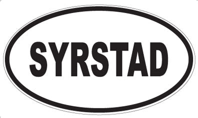 SYRSTAD - Oval Sticker