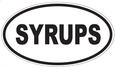 SYRUPS - Oval Sticker
