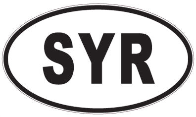 SYR - 3 Letter Initials Oval Magnet