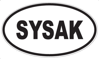 SYSAK - Oval Sticker