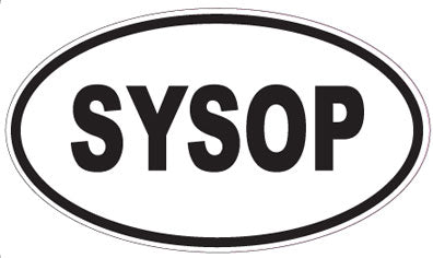 SYSOP - Oval Sticker