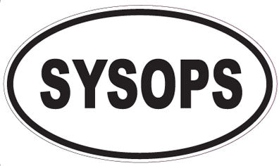 SYSOPS - Oval Sticker