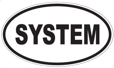SYSTEM - Oval Sticker