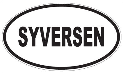 SYVERSEN - Oval Sticker