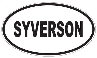 SYVERSON - Oval Sticker