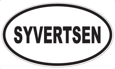 SYVERTSEN - Oval Sticker