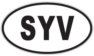 SYV - 3 Letter Initials Oval Magnet