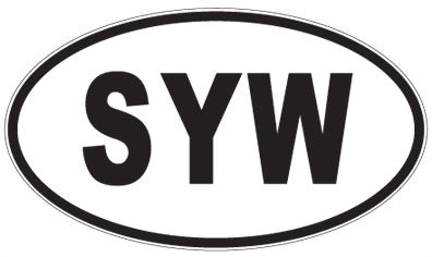 SYW - 3 Letter Initials Oval Magnet