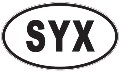SYX - 3 Letter Initials Oval Magnet