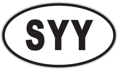 SYY - 3 Letter Initials Oval Magnet