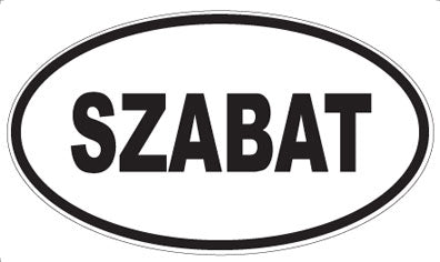 SZABAT - Oval Sticker
