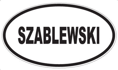 SZABLEWSKI - Oval Sticker