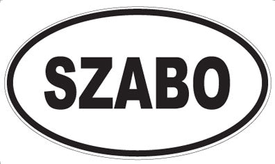 SZABO - Oval Sticker