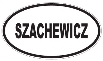 SZACHEWICZ - Oval Sticker