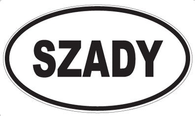 SZADY - Oval Sticker