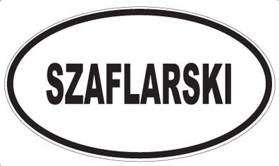 SZAFLARSKI - Oval Sticker