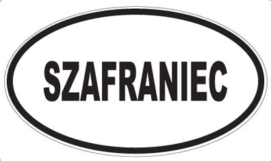 SZAFRANIEC - Oval Sticker