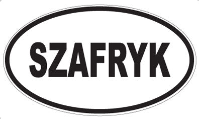 SZAFRYK - Oval Sticker