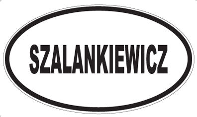 SZALANKIEWICZ - Oval Sticker