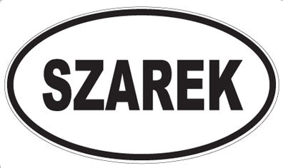 SZAREK - Oval Sticker