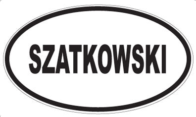 SZATKOWSKI - Oval Sticker