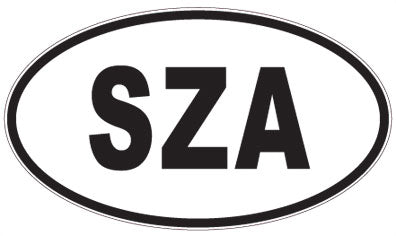 SZA - 3 Letter Initials Oval Magnet
