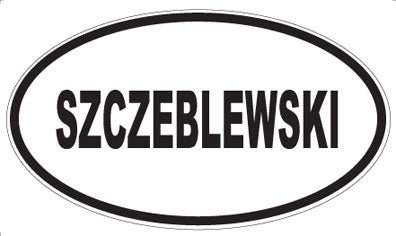 SZCZEBLEWSKI - Oval Sticker