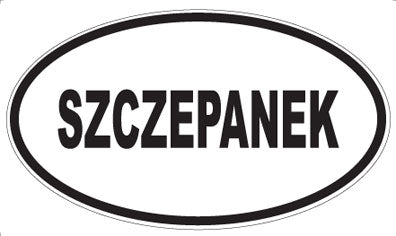 SZCZEPANEK - Oval Sticker