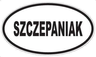 SZCZEPANIAK - Oval Sticker