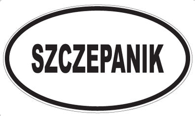 SZCZEPANIK - Oval Sticker