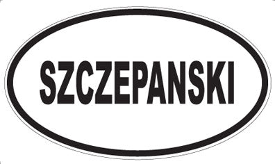 SZCZEPANSKI - Oval Sticker