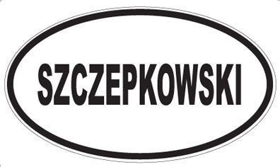 SZCZEPKOWSKI - Oval Sticker