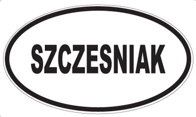 SZCZESNIAK - Oval Sticker