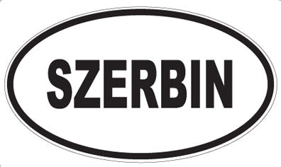 SZERBIN - Oval Sticker
