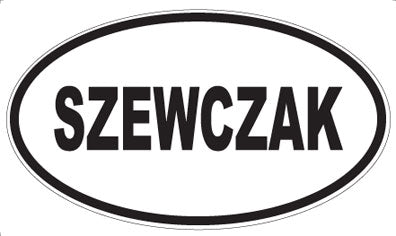 SZEWCZAK - Oval Sticker