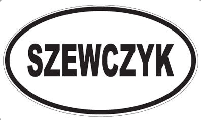 SZEWCZYK - Oval Sticker