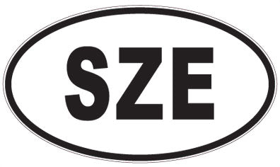 SZE - 3 Letter Initials Oval Magnet