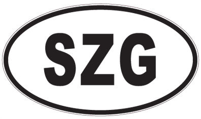 SZG - 3 Letter Initials Oval Magnet
