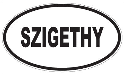 SZIGETHY - Oval Sticker