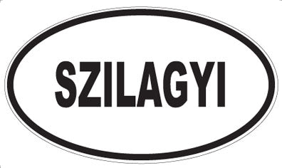 SZILAGYI - Oval Sticker