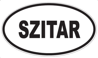 SZITAR - Oval Sticker